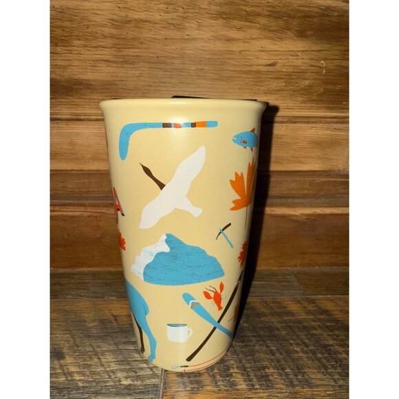 Starbucks Canada Canadian Themed Coffee / Tea Ceramic Mug 12 oz - Picture 3 of 7